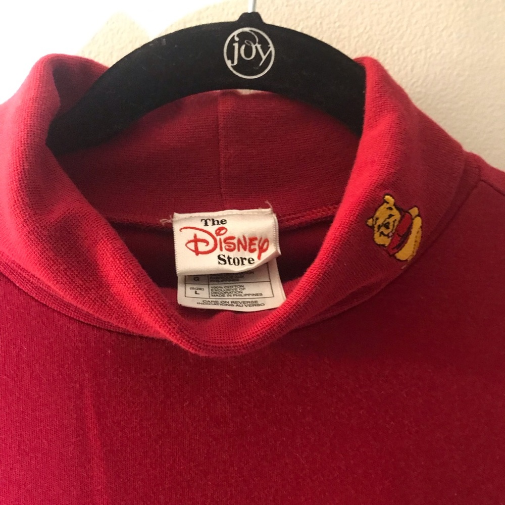 Disney Store Winnie the Pooh size large red long sleeves turtleneck high…
